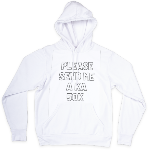 fify k unisex hoodie white