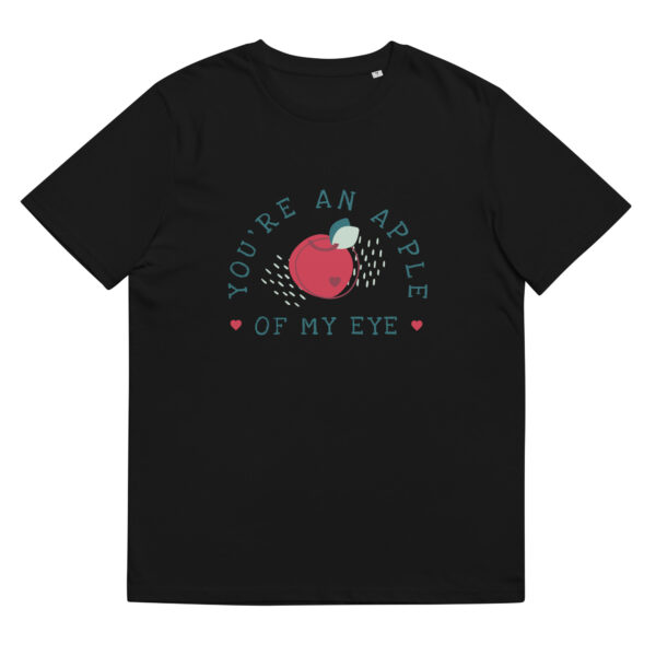 apple-of-my-eye-womens-t-shirt_unisex-organic-cotton-t-shirt-black-front