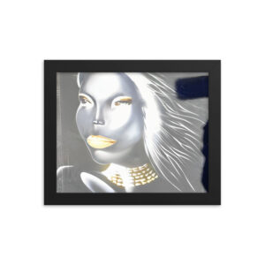 Enhanced African Woman Painting Framed Poster