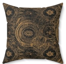 Luxurious Touch Gilded Spiral Pattern Square Pillow