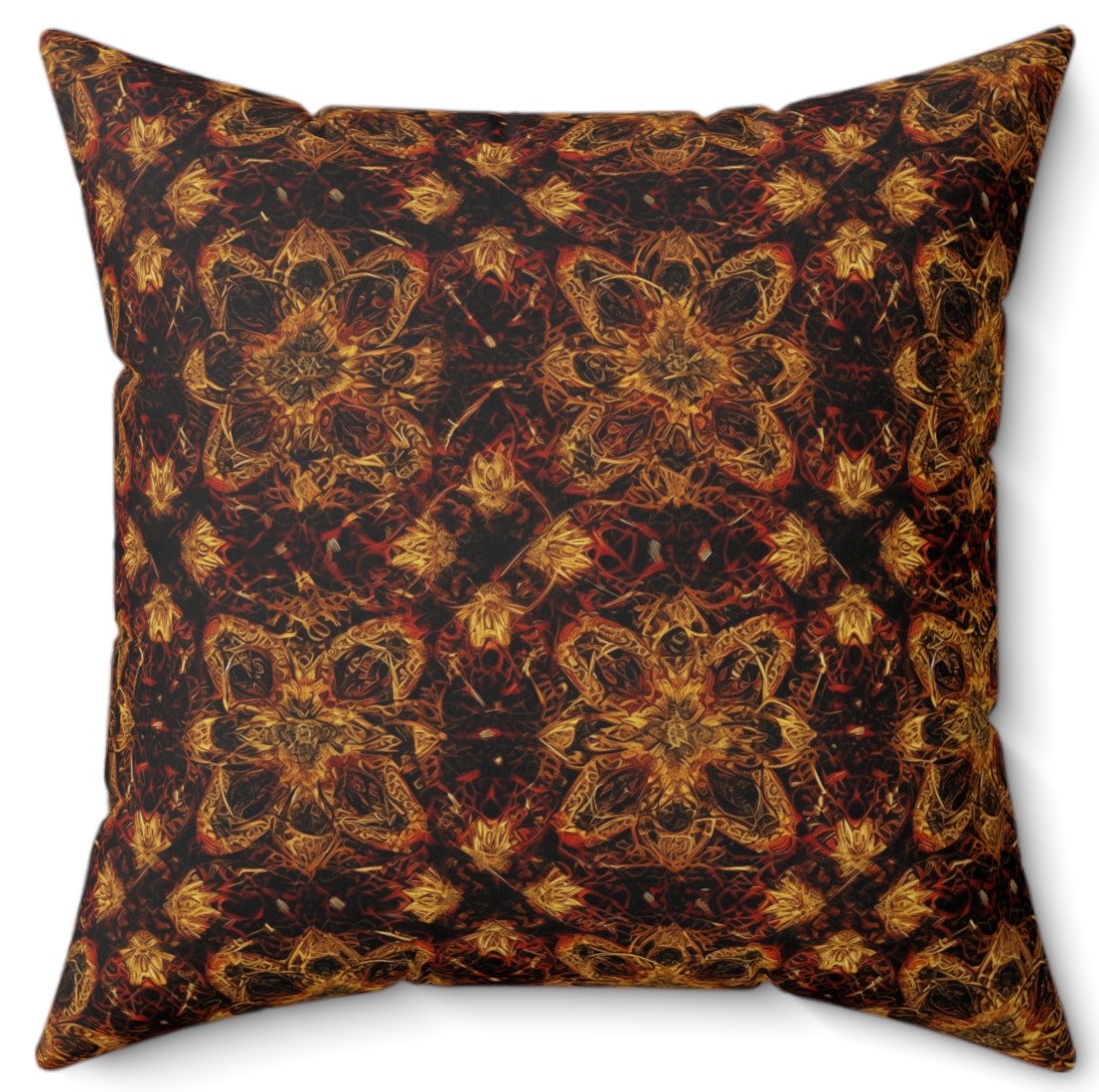 Serene Retreat Golden Spiral Pattern Pillow