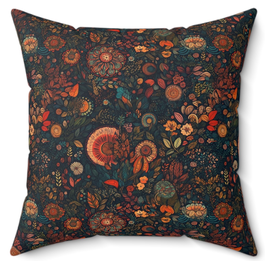 Uganda Garden Pattern Pillow with Intricate Charm