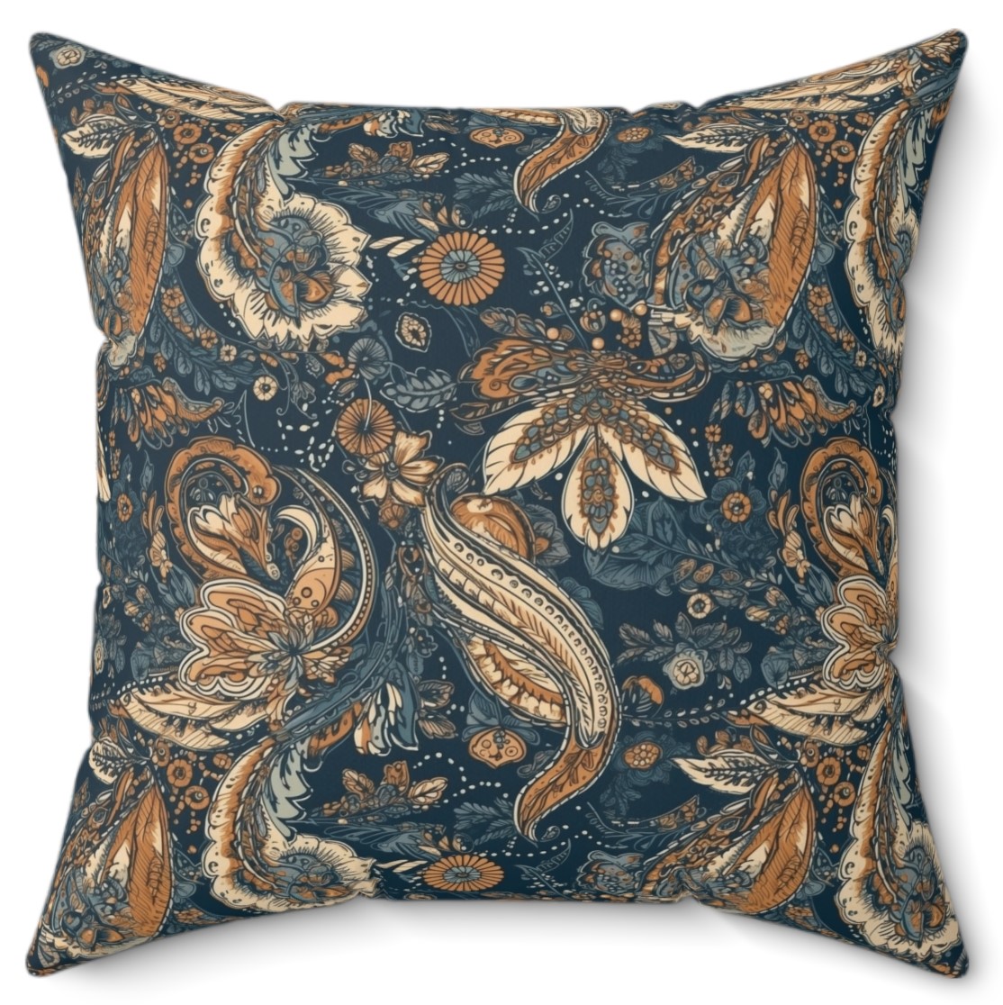 Stylish and Refined Floral Paisley Square Pillow