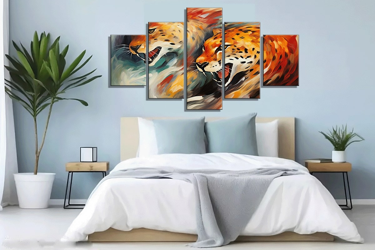 Cheetahs in Motion Painting - 40x60 inches