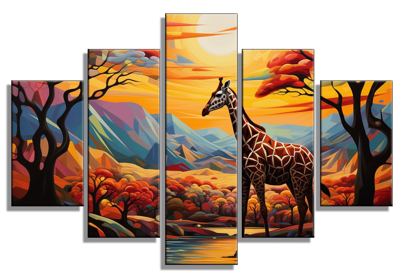 Kidepo Valley Wildlife Abstract Art Painting