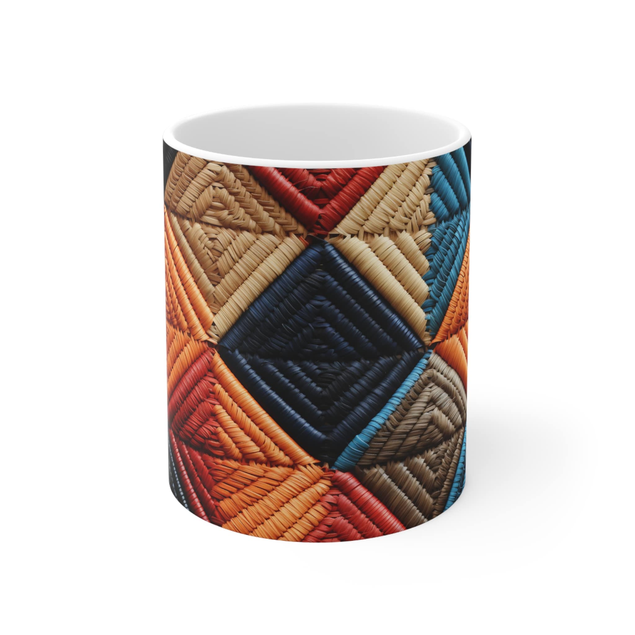 Colorful Geometric Tapestry Ceramic Mug