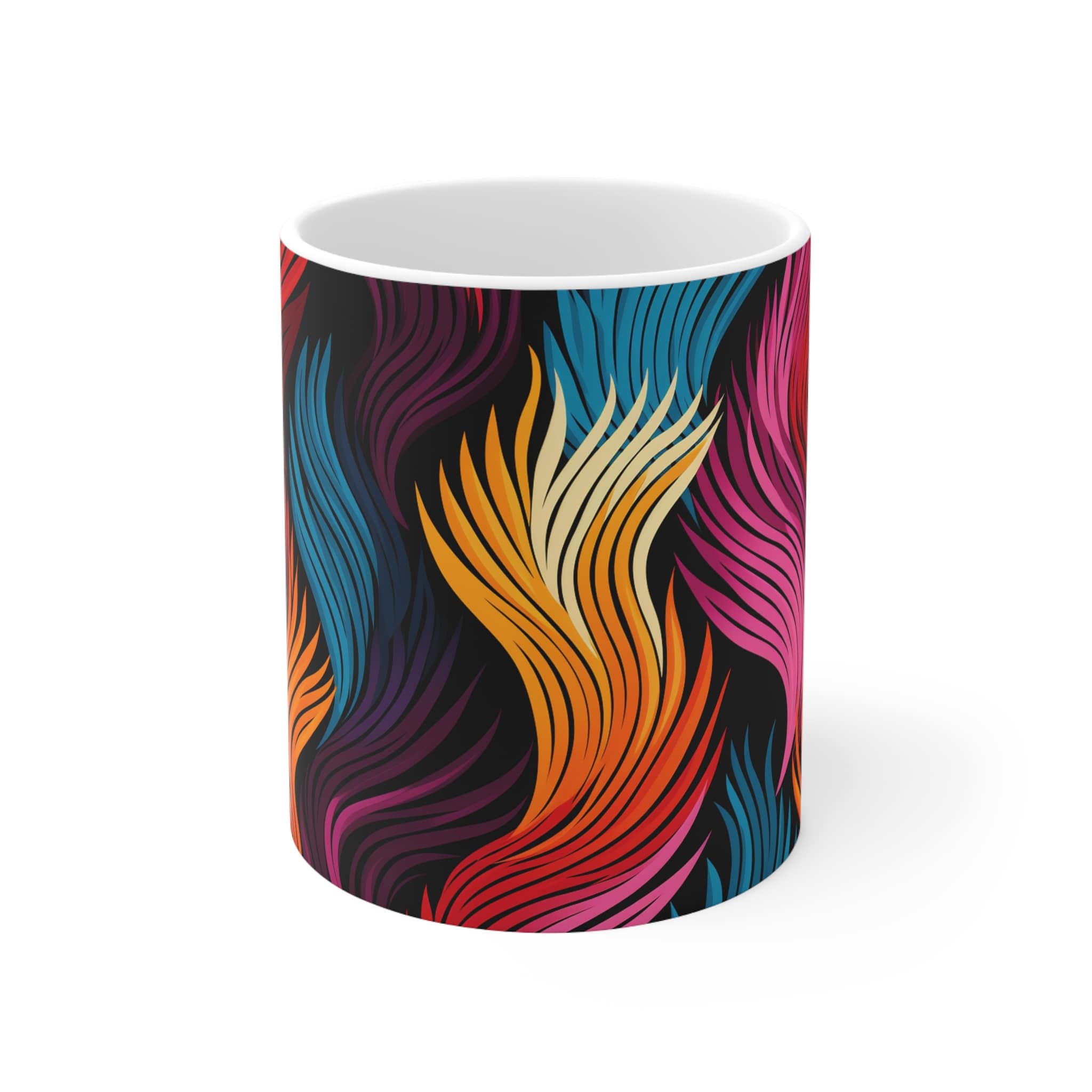 Trendy Symmetrical Stitched Patterns Ceramic Mug