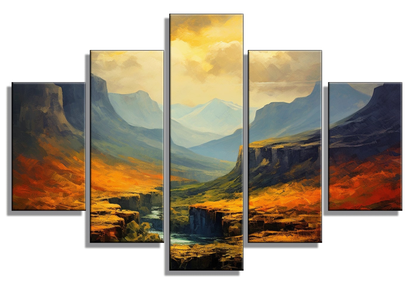 Multi-Panel Mount Elgon Majesty Painting - 40x60 inches