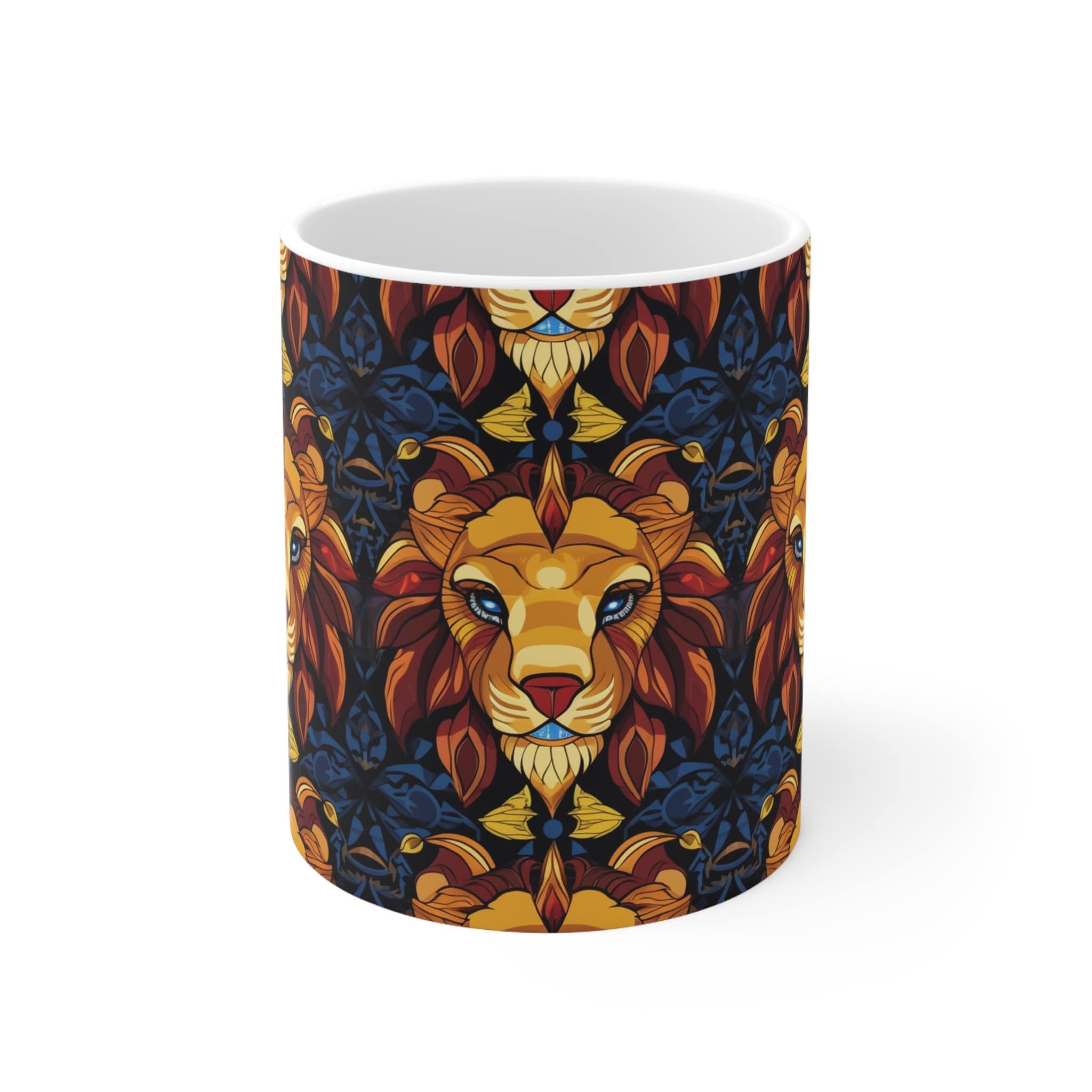 Regal Lion Symmetry Ceramic Mug