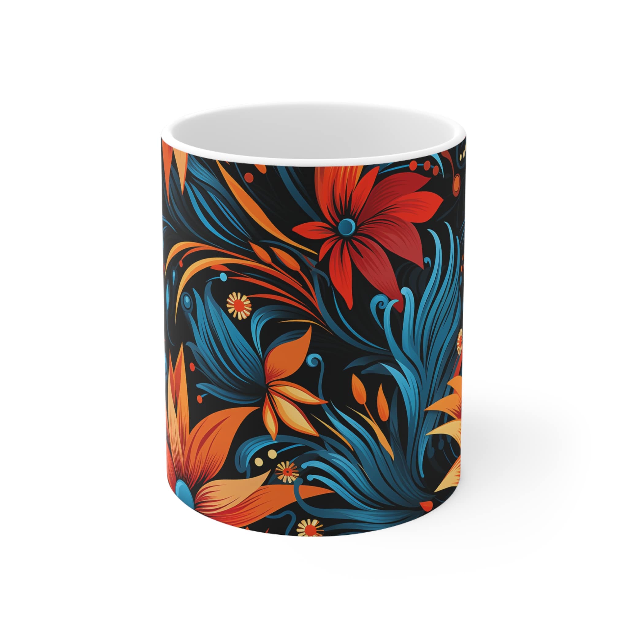 Floral Batik Ceramic Mug