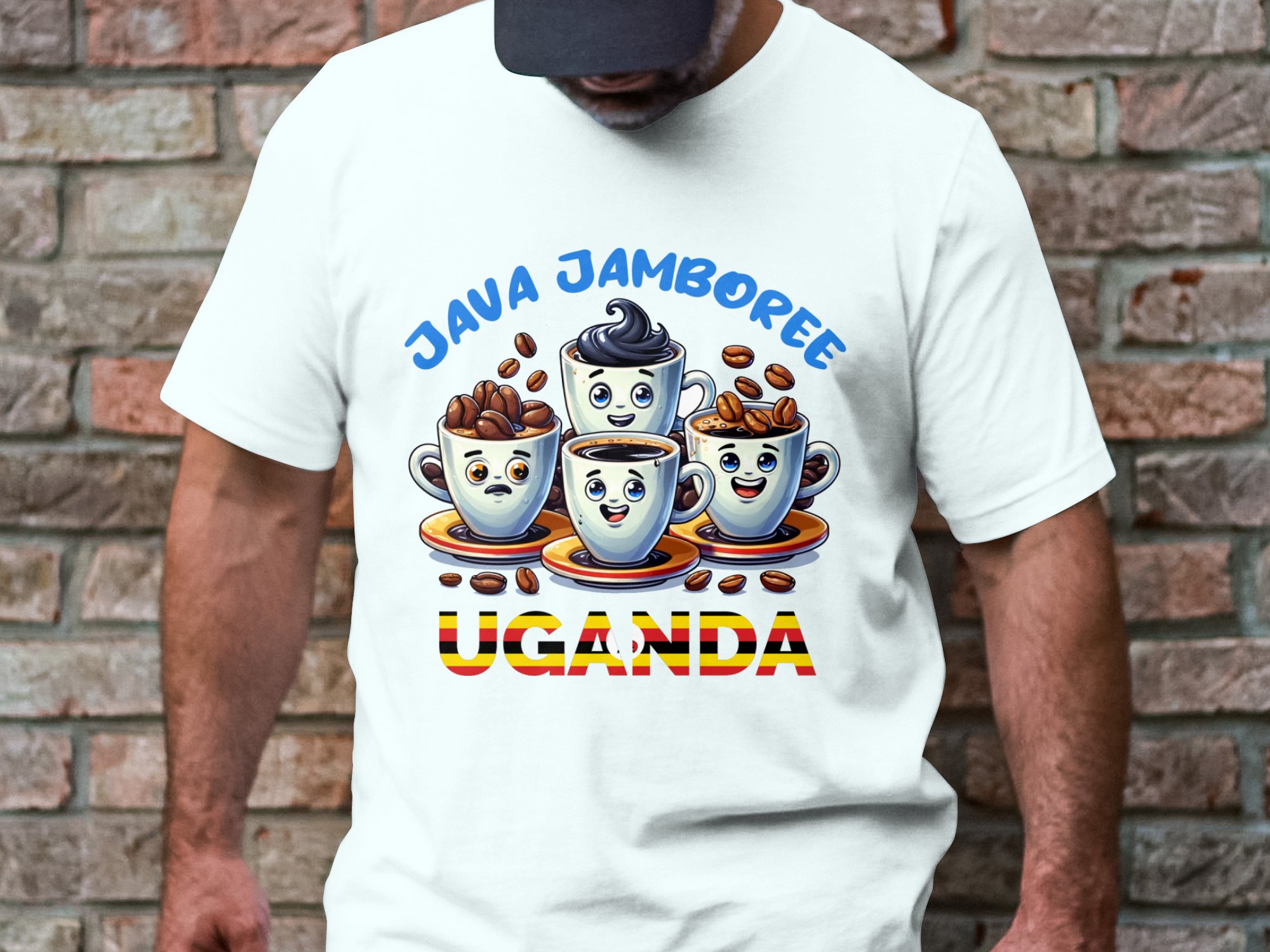 Unisex Playful Coffee Uganda T-shirt